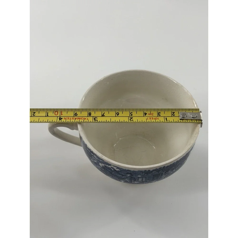 Vintage Liberty Blue Staffordshire Paul Revere Coffee Tea Cup England 70s